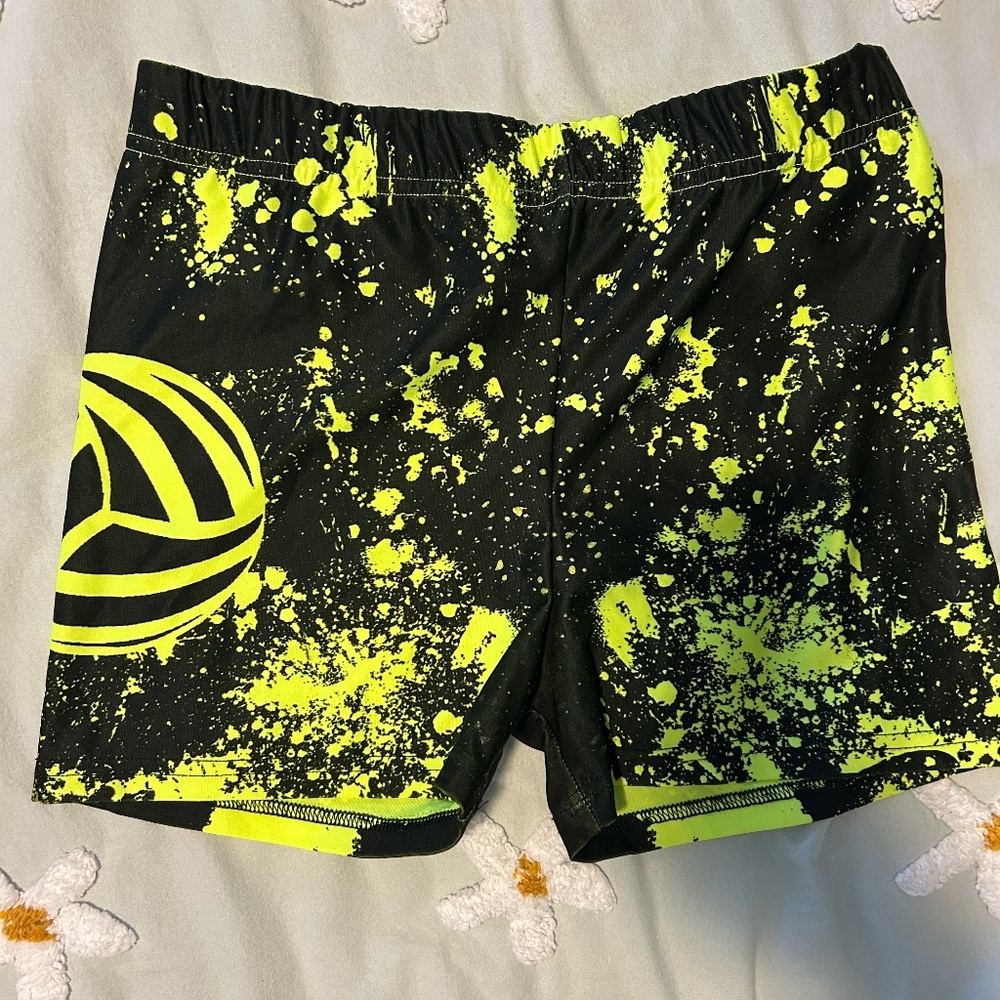 Volleyball Spandex Shorts Tie Dye 3" Size Medium